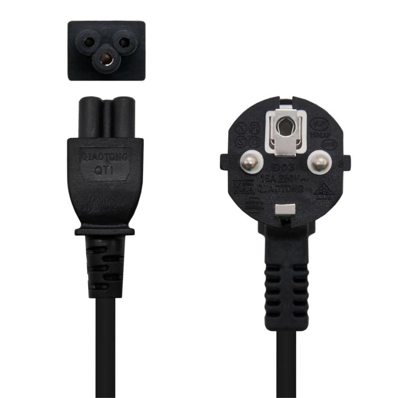 Infortisa Image 1 - Nanocable Cable Alim. trébol, CEE7 -M-C5-H, 2 m
