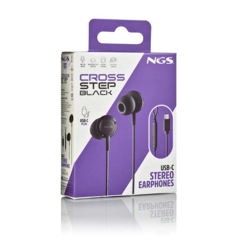 Infortisa Image 3 - NGS Auricular Negro Estéreo USB-C Con Cable