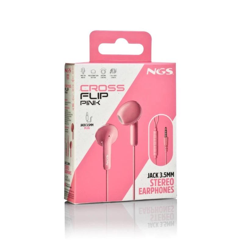 Infortisa Image 3 - NGS Auricular Rosa Estéreo Cable JACK 3.5 Mm