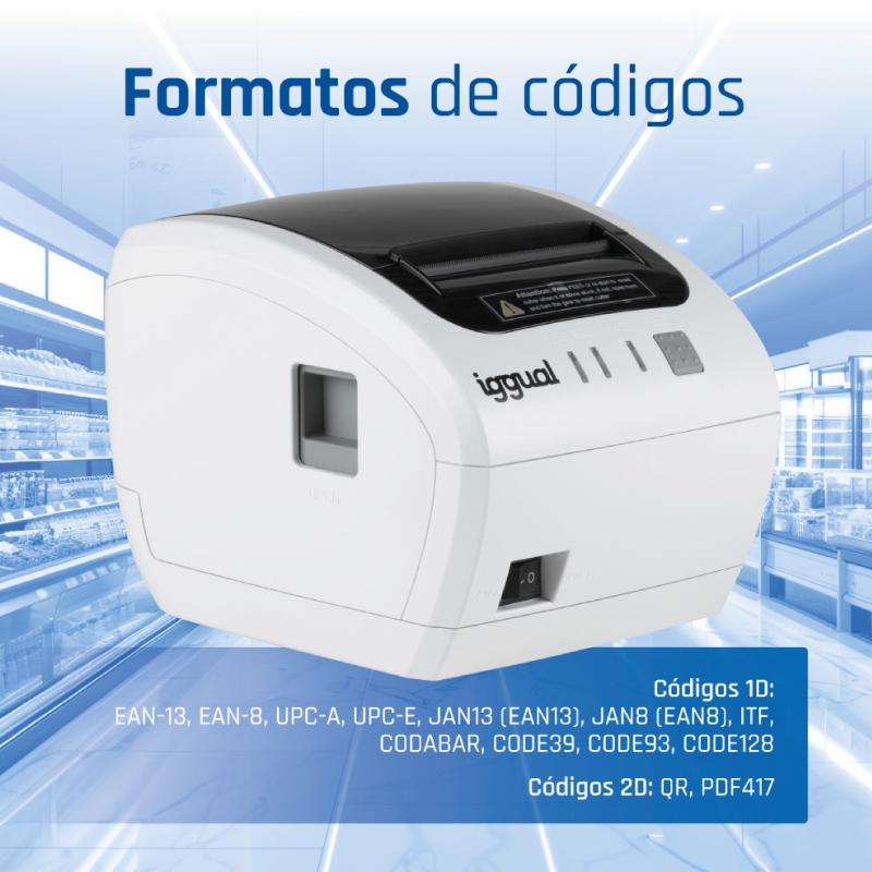 Infortisa Image 3 - iggual Impresora térmica TP EASY 80W USB+RJ11 blan