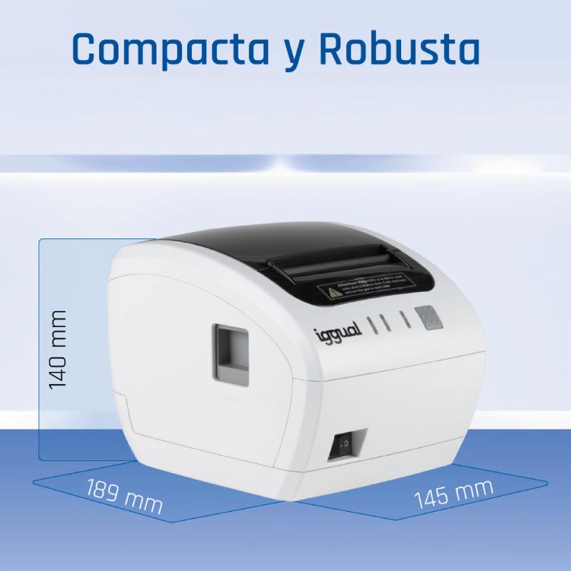 Infortisa Image 5 - iggual Impresora térmica TP EASY 80W USB+RJ11 blan