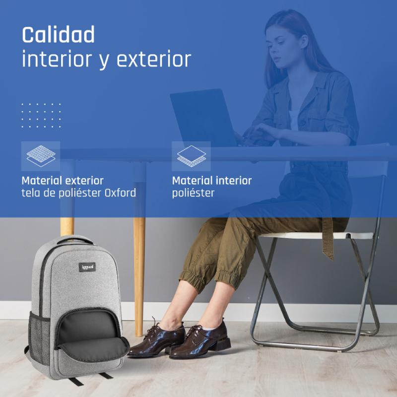 Infortisa Image 1 - iggual Mochila portátil 15.6-17 Everyday Use gris