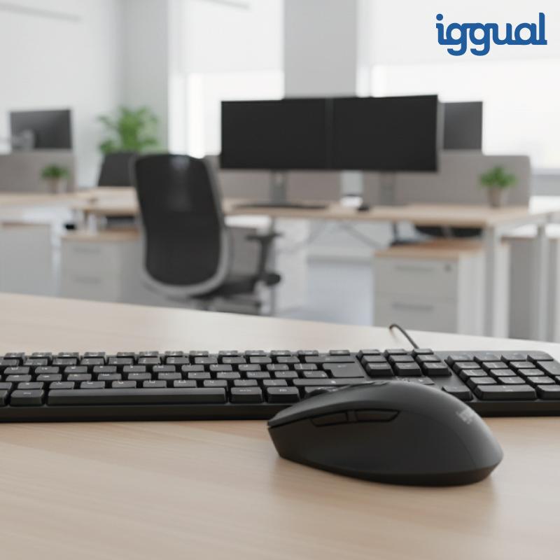 Infortisa Image 1 - iggual Teclado USB estándar CK-SILENT-105T negro