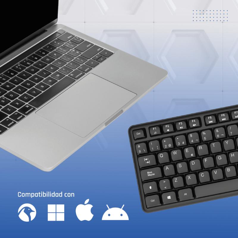 Infortisa Image 2 - iggual Teclado USB estándar CK-SILENT-105T negro