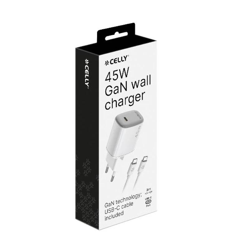 Infortisa Image 1 - Celly Cargador  45W Usb-C + Cable Usb-C