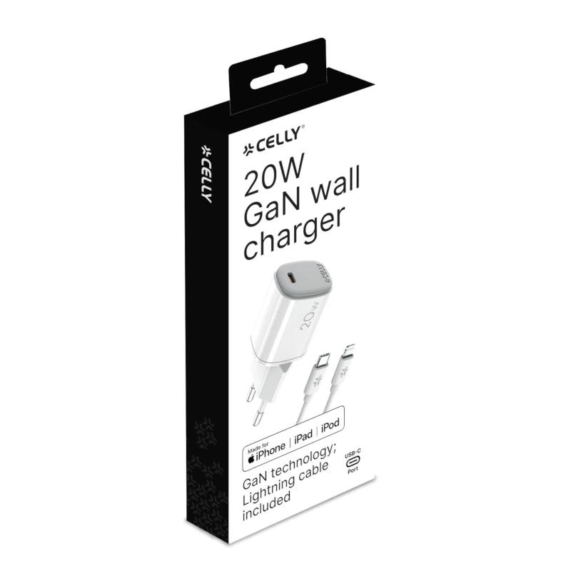 Infortisa Image 2 - Celly Cargador Gan  1C 20w+ C A Light + Cable