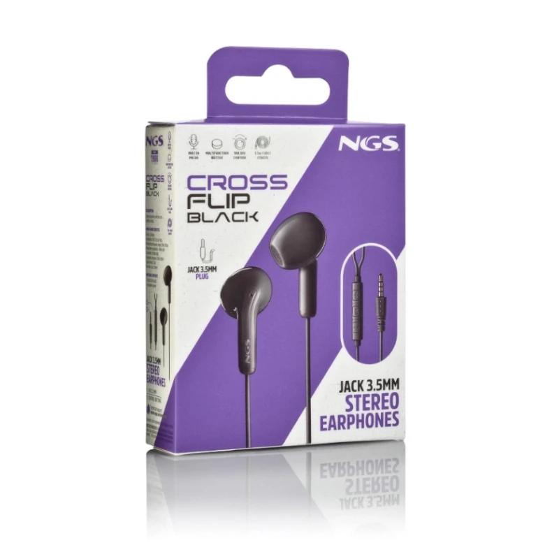 Infortisa Image 3 - NGS Auricular Negro Estéreo Cable JACK 3.5 Mm