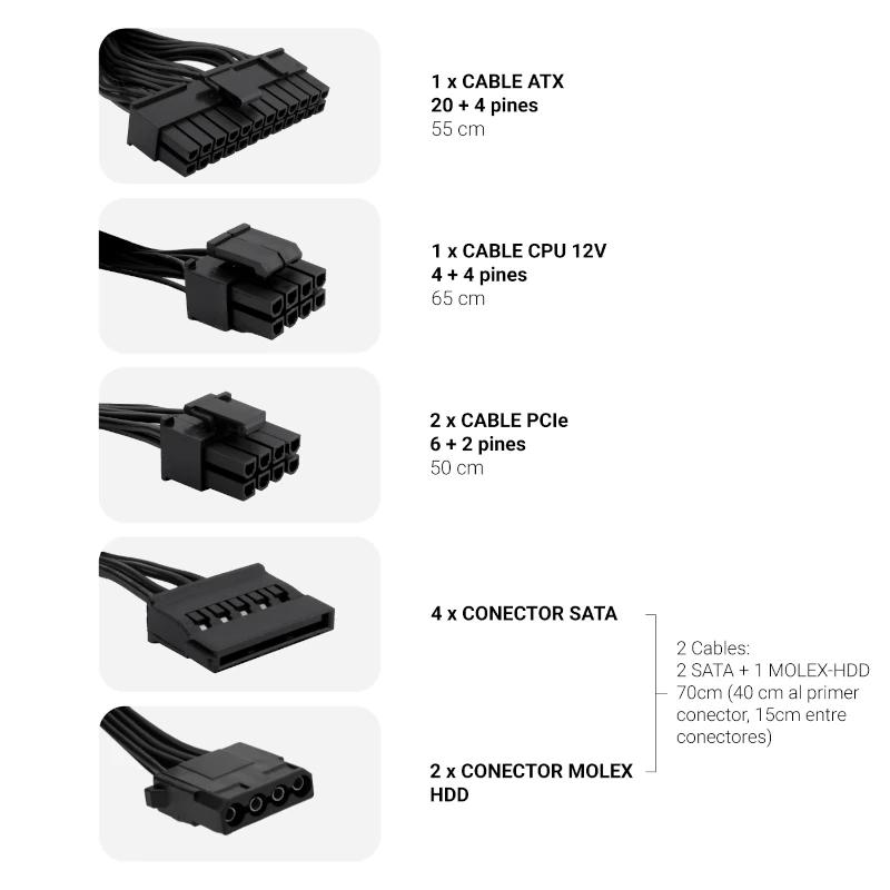 Infortisa Image 1 - COOLBOX Fuente Alimentac. ATX POWERLINE III 550W