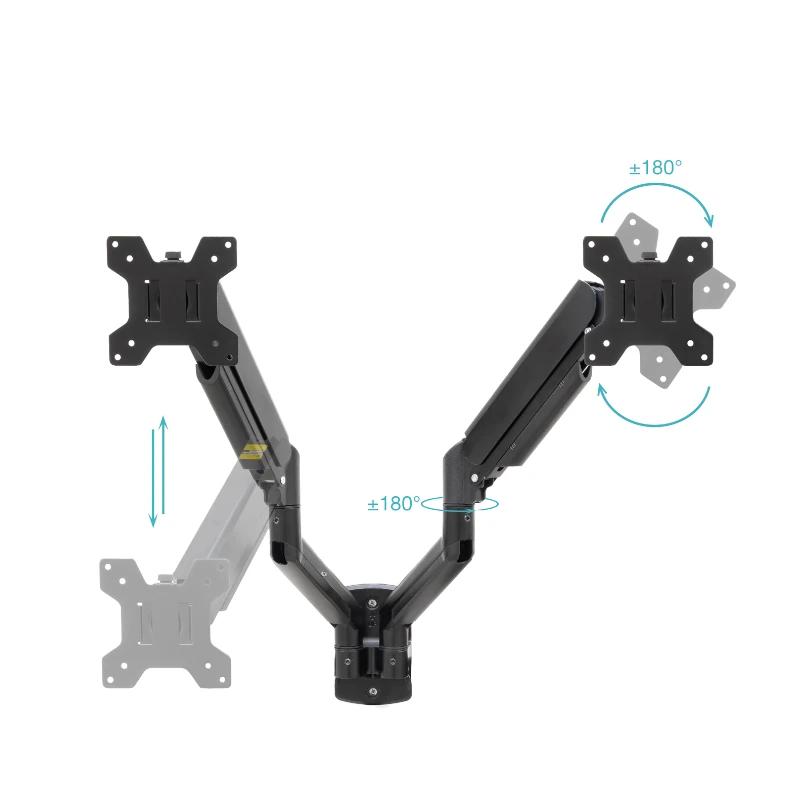 Infortisa Image 1 - Tooq Soporte Pared LP1434TNR-B 2 brazo 13-34 Negro