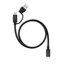 Infortisa Image 1 - Nanocable Cable USB-C+USB-A/USB-C 3.2 GEN2 1 M