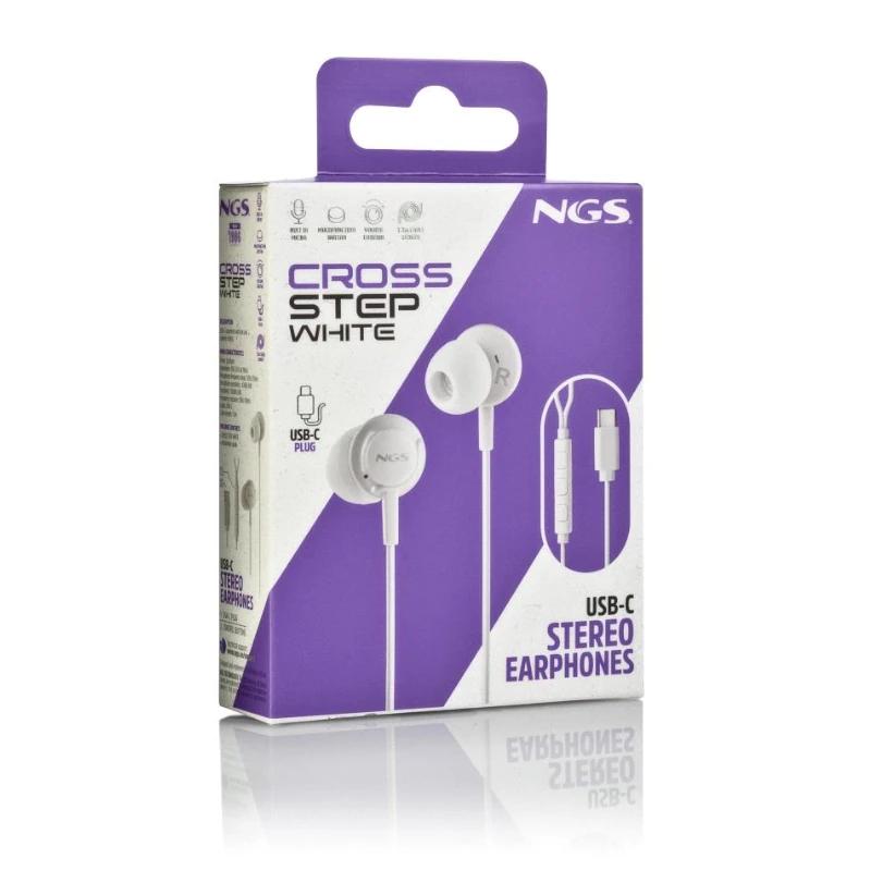 Infortisa Image 3 - NGS Auricular Blanco Estéreo USB-C con cable