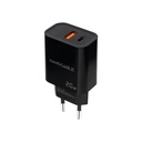 Infortisa Image 1 - Nanocable Cargador USB-C/PD+USB-A/QC 20W Negro