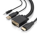 Infortisa Image 2 - Aisens Cable Conversor HDMI a SVGA y Audio 1.5m