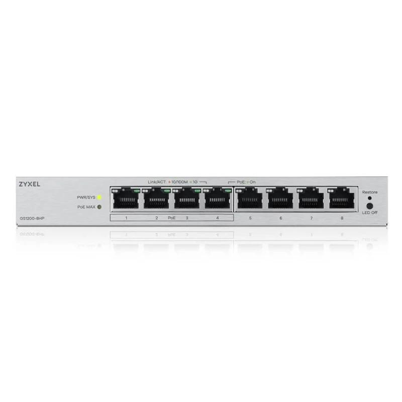 Infortisa Image 2 - ZyXEL GS1200-8HPv3 Switch 8xGb (4xPoE+) 68W