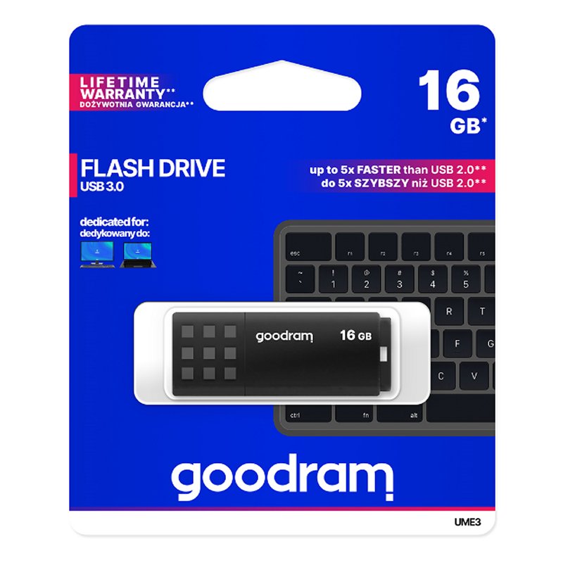 Infortisa Image 3 - Goodram UME3 Lápiz USB 16GB USB 3.0 Negro