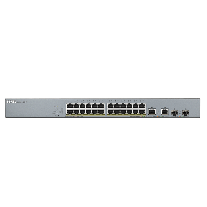 Infortisa Image 1 - ZyXEL GS1350-26HP Switch 24xGB PoE 2xSFP 375W