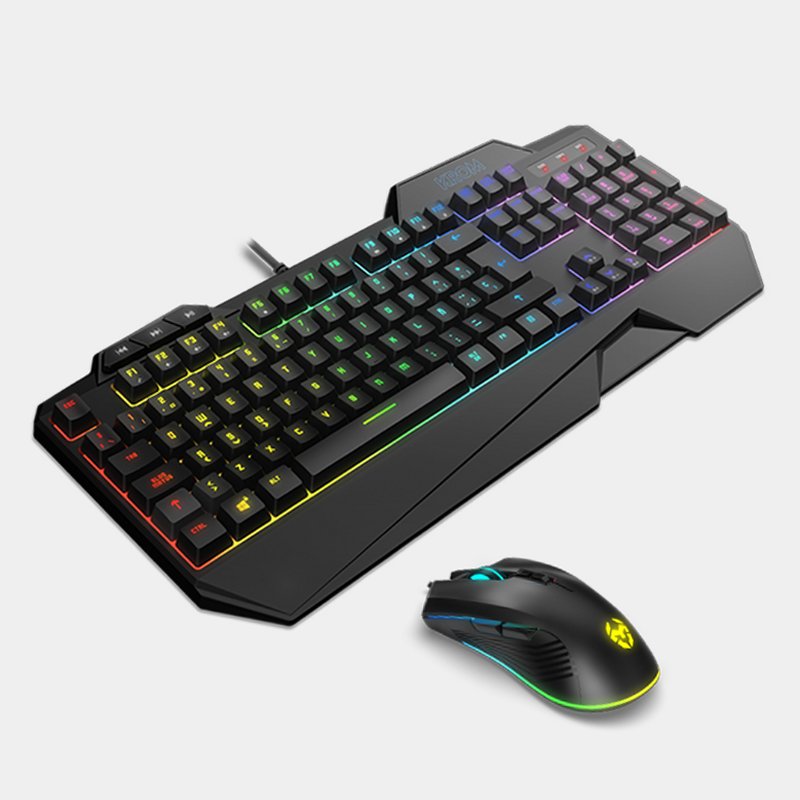 Infortisa Image 1 - Krom Pack Teclado Semimecanico y Raton Krusher SP