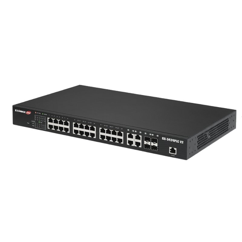 Infortisa Image 1 - Edimax PRO GS-5424PLC V2 Switch 24xGB PoE+ 4xSFP