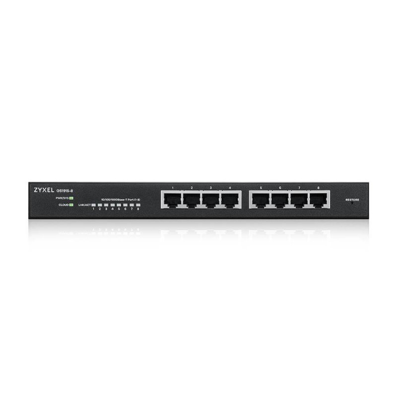 Infortisa Image 1 - ZyXEL GS1915-8 Smart Switch 8xGbE Nebula Fanless