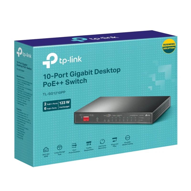 Infortisa Image 3 - TP-Link TL-SG1210PP Switch 6xG PoE+ 2xG PoE++ 2xG