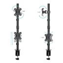 Infortisa Image 1 - Tooq DB1233TNV-B Soporte mesa 2 brazos vertical