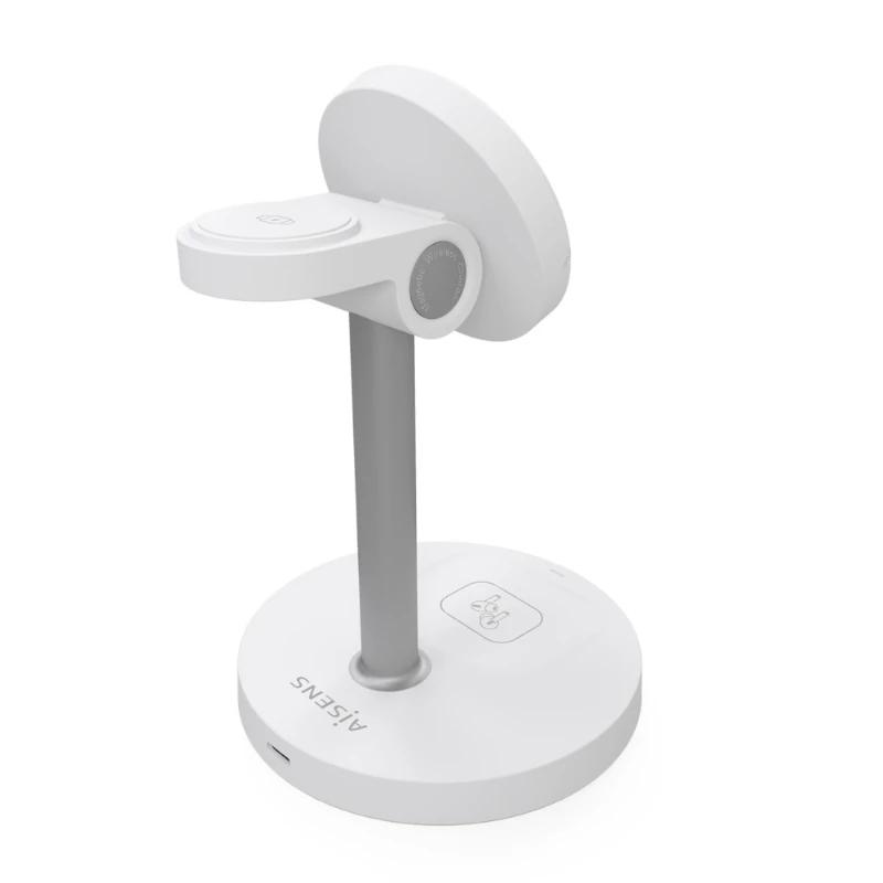 Infortisa Image 2 - Aisens Cargador Inalámbrico USBC 15W 3 en 1 Blanco