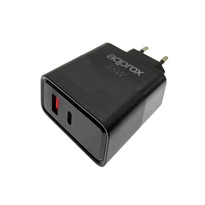 Infortisa Image 1 - APPROX CARGADOR 45W QC 1 X USB A+ 1 X USB C+CABLE