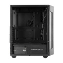 Infortisa Image 1 - Keep Out Caja M-Atx KO XC-200 RGB USB3 Black Glass
