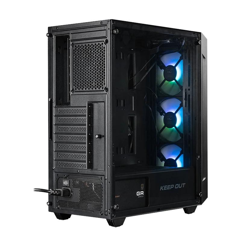 Infortisa Image 2 - Keep Out Caja M-Atx KO XC-200 RGB USB3 Black Glass