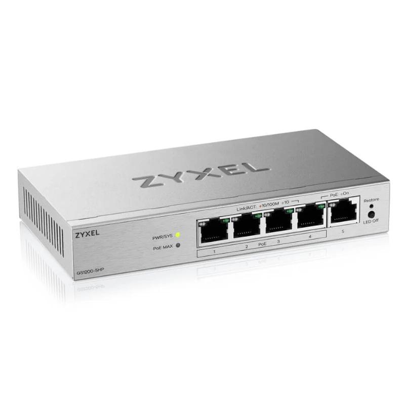 Infortisa Image 1 - ZyXEL GS1200-5HPv3 Switch 5xGb (4xPoE+) 68W
