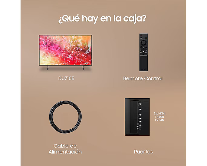 SAMSUNG TV 50" TU50DU7105 CRYSTAL UHD SMART TV BT