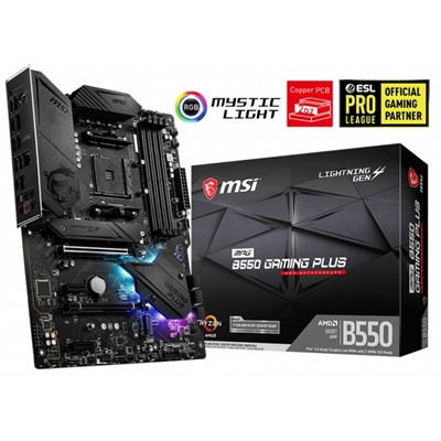 MSI Placa Base MPG B550 GAMING PLUS DDR4 ATX AM4
