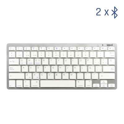 iggual Teclado Bluetooth Slim TKL-BT plata 2 canal