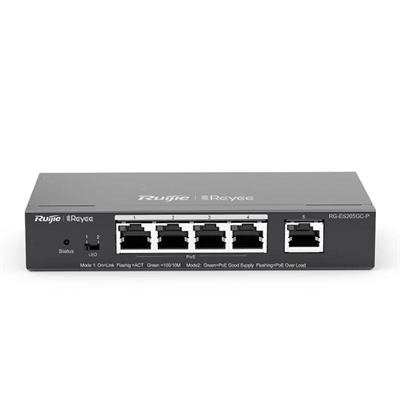 Reyee Switch 5xGb RJ45 (4 PoE/POE+) 54W Steel