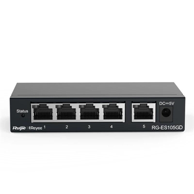 Reyee RG-ES105GD Switch 5xGb RJ45 Steel Case