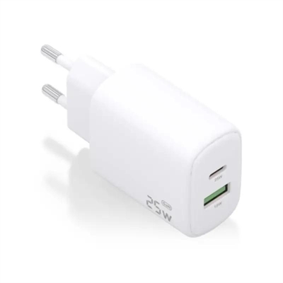 Aisens Cargador GaN 25W USB-C PD 3.0 USB-A QC3.0