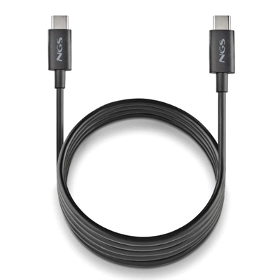 NGS CABLE CARGA RAPIDA USB-C A USB-C 1M NEGRO