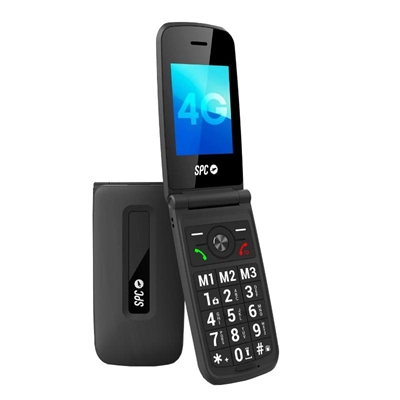 SPC 2342N Titan 4G Movil Senior 2.4" S.HELP Negro