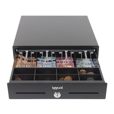 iggual Cajón Portamonedas IRON-XS 33cm 4+8 negro
