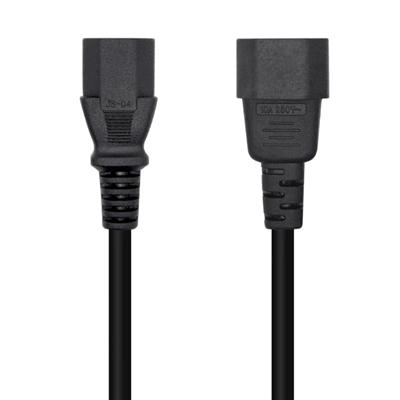 Aisens Cable alimentación C13/H-C14/M negro 3.0m