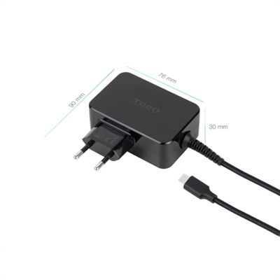 Tooq Cargador portátil GAN USB-C PD 45W Negro