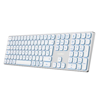 Coolbox Teclado Inal.Retroil. MOONLIGHT B431 Blanc