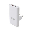 Tooq Cargador pared GAN USB-C/PD + USB-A/QC 65W