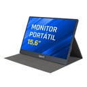 iggual Monitor portátil 15,6" IPS FHD USB-C funda