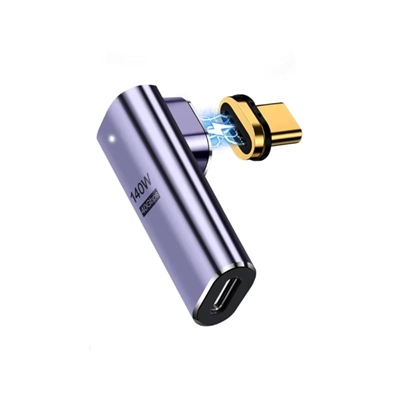 EWENT Adaptador Magnético USB-C  90º USB4 PD 100W