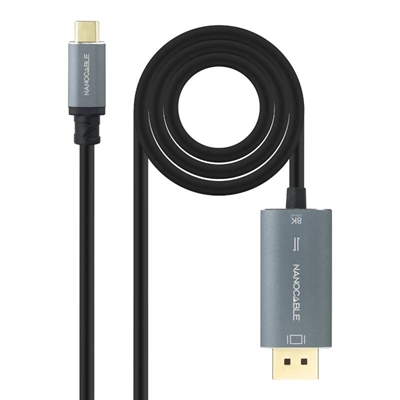 Nanocable Cable USB-C/M-DP/M Bidireccional 2 M