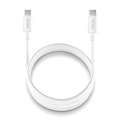 NGS CABLE CARGA RAPIDA USB-C A USB-C 1M BLANCO