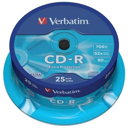 [CCDCDW0016] Verbatim CD-R 700MB 52x Tarrina 25Uds