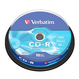 [CCDCDW0027] Verbatim CD-R 700MB 52x Tarrina 10Uds