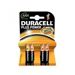 [AISPIL0087] Duracell Pila Alcalina Plus Power LR3 AAA Pack-4